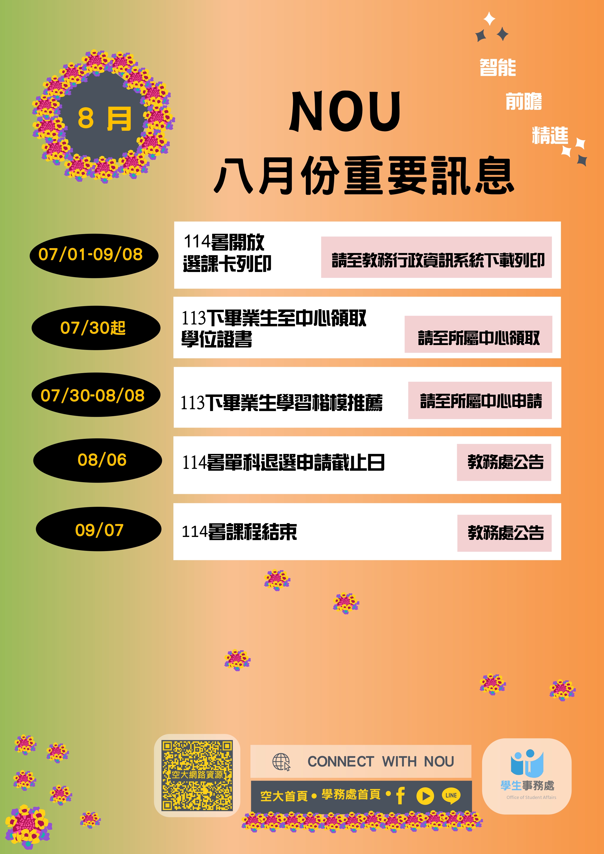 114年8月重要訊息