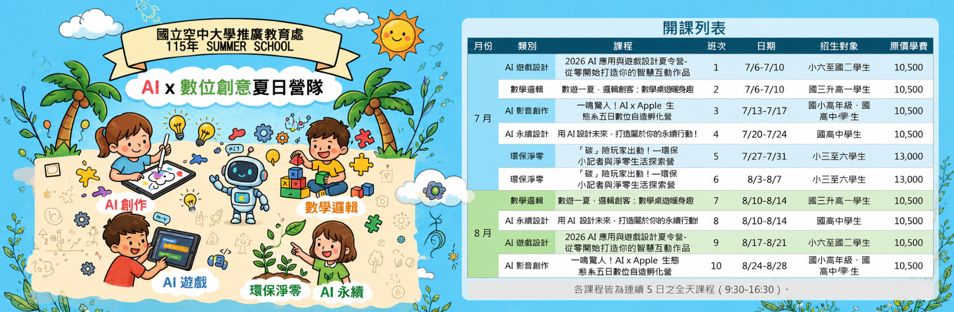115年Summer School「AIx數位創意...
