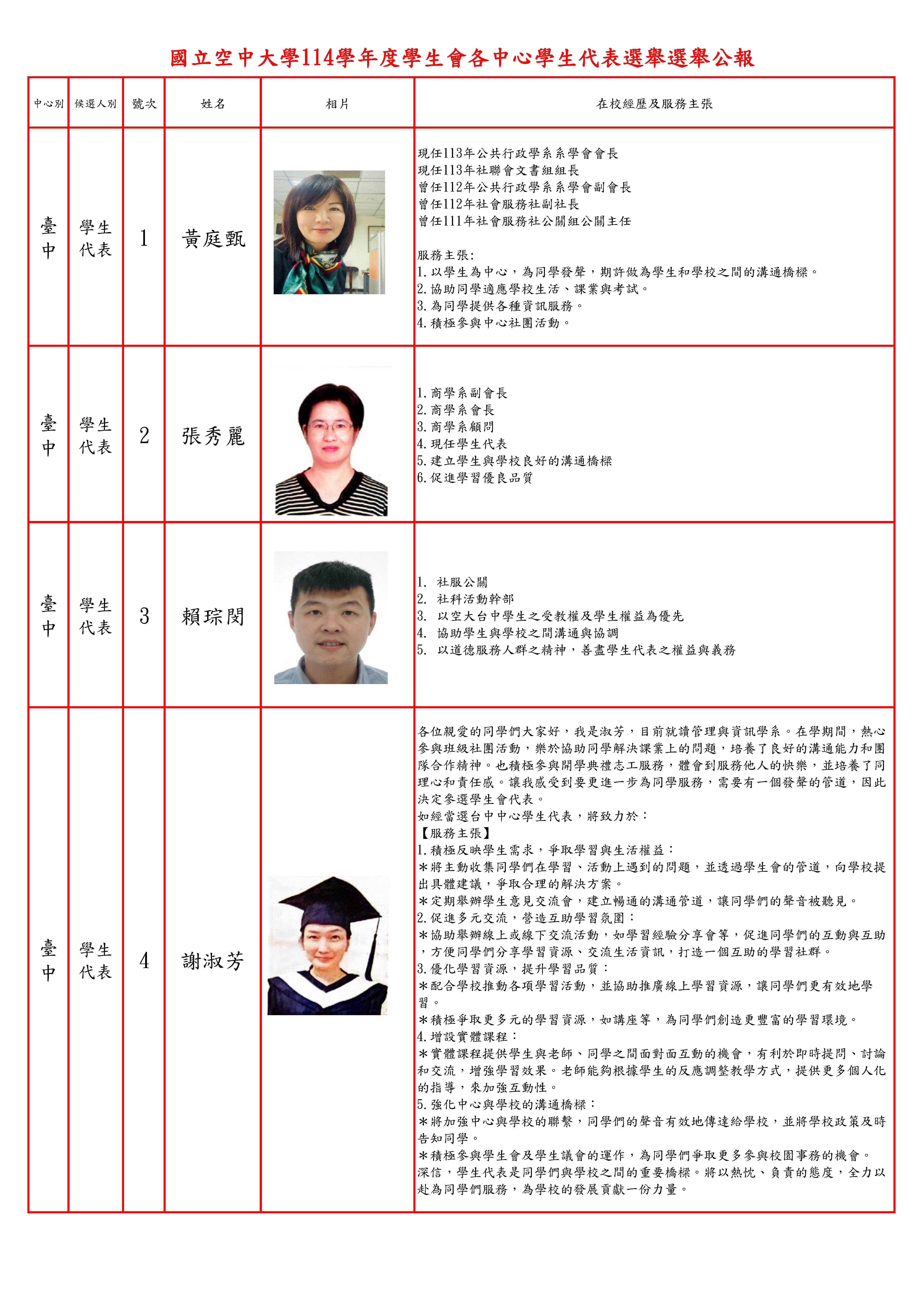 ★☆★投票宣傳★☆★114學年度學生會會長暨各中心學生代表選舉